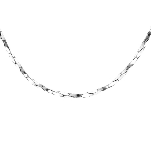 CHAINE ARGENT RHODIÉ TORSADE DIAMANTÉ 1.1MM 42CM