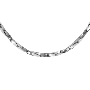 CHAINE ARGENT RHODIÉ TORSADE DIAMANTÉ 1.4MM  42CM