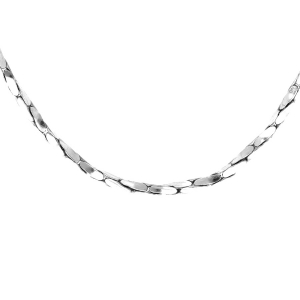 CHAINE ARGENT RHODIÉ TORSADE DIAMANTÉ 1.4MM  45CM