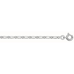 CHAINE 1+1 2MM 45CM ARGENT
