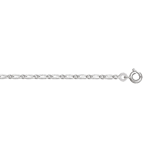BRACELET 1+1 2MM 18CM ARGENT