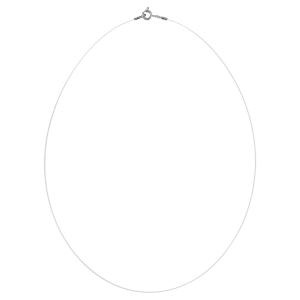 COLLIER FIL NYLON FERMOIR ARGENT 39CM