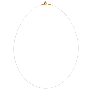COLLIER FIL NYLON FERMOIR ARGENT DORÉ 39CM