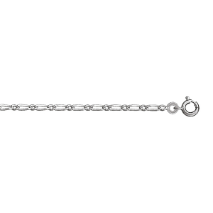 BRACELET 1+1 2MM 18CM VEIL ARGENT
