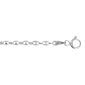 CHAINE ARGENT PETIT GRAIN DE CAFE 40CM