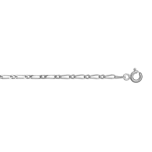 BRACELET ARGENT ENFANT 1+1 2MM 13+2CM