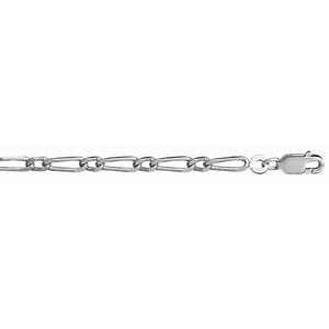 CHAINE 1+1 3MM 50CM ARGENT