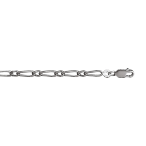 BRACELET 1+1 3MM 18CM VEIL ARGENT