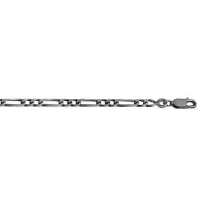 CHAINE 1+2 3MM 45CM VEIL ARGENT