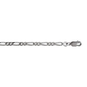 BRACELET 1+2 3MM 18CM VEIL ARGENT