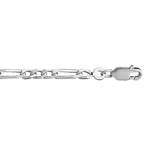 CHAINE 1+3 3MM 45CM ARGENT RHODIÉ