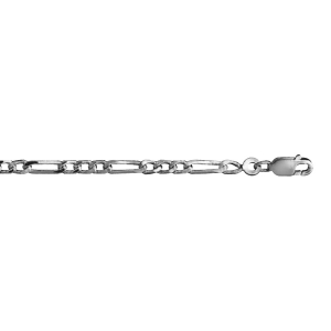 CHAINE 1+3 3MM 45CM VEIL ARGENT