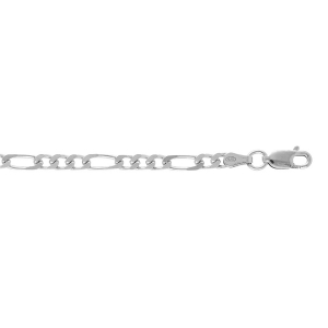 CHAINE 1+3 3MM 55CM ARGENT RHODIÉ