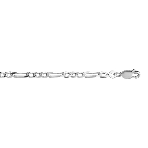 CHAINE 1+3 3MM 55CM ARGENT RHODIÉ