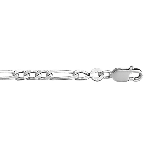 BRACELET 1+3 3MM 18CM ARGENT RHODIÉ
