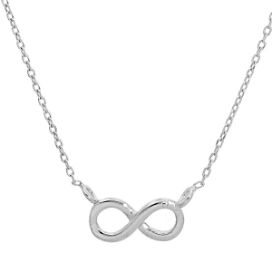 COLLIER ARGENT RHODIÉ SYMBOLE INFINI 40+3CM
