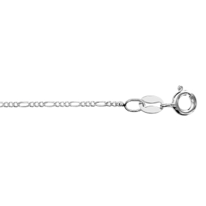 CHAINE ARGENT RHODIÉ 1+3 EN 1,20 MM 40CM