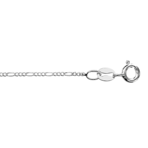 CHAINE ARGENT RHODIÉ 1+3 EN 1,20 MM 45CM