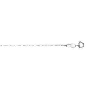 CHAINE ARGENT RHODIÉ 1+3 EN 1,20 MM 45CM