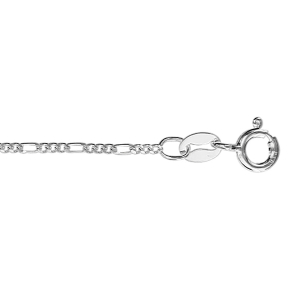 CHAINE ARGENT RHODIÉ 1+3 EN 1,40 MM 40CM