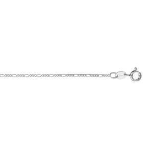 CHAINE ARGENT RHODIÉ 1+3 EN 1,40 MM 40CM