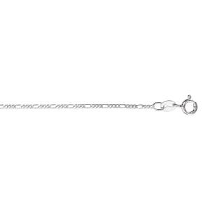 CHAINE ARGENT RHODIÉ 1+3 EN 1,40 MM 45CM