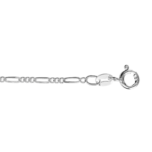 CHAINE ARGENT RHODIÉ 1+3 EN 1,80 MM EN 45CM