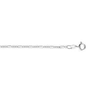 CHAINE ARGENT RHODIÉ 1+3 EN 1,80 MM EN 45CM