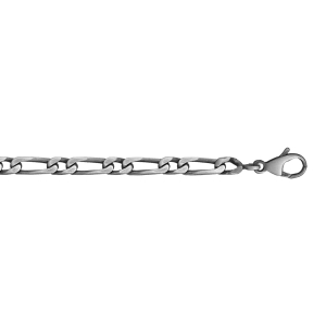 BRACELET 1+1 4MM 18CM VEIL ARGENT
