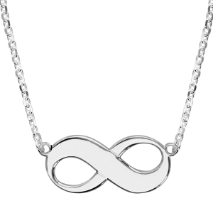 COLLIER ARGENT MOTIF INFINI A GRAVER 42+3CM