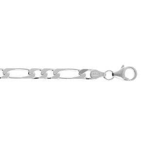 CHAINE 1+2 4MM 55CM ARGENT