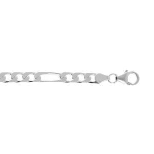 CHAINE 1+3 4MM 50CM ARGENT
