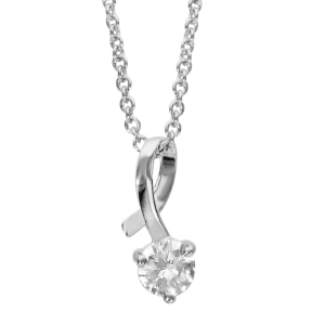 COLLIER ARGENT RHODIÉ OXYDE BLANC SERTI 40+4CM