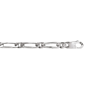 CHAINE 1+1 5MM 45CM ARGENT RHODIÉ