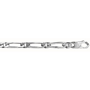 CHAINE 1+1 5MM 50CM ARGENT