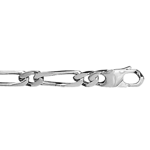 BRACELET 1+1 5MM 18CM ARGENT RHODIÉ