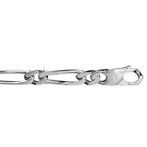 BRACELET 1+1 5MM 21CM ARGENT RHODIÉ