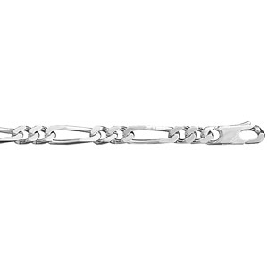CHAINE 1+2 5MM 50CM ARGENT .