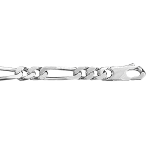 CHAINE 1+2 5MM 55CM ARGENT RHODIÉ