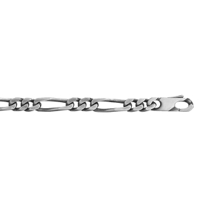 BRACELET 1+2 5MM 18CM ARGENT RHODIÉ