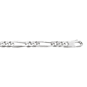 BRACELET 1+2 5MM 21CM ARGENT RHODIÉ