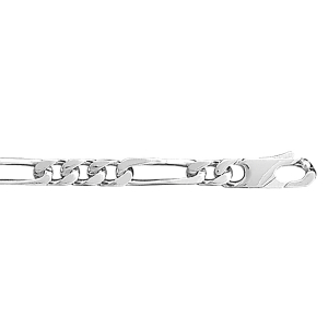 BRACELET 1+3 5MM 18CM ARGENT RHODIÉ