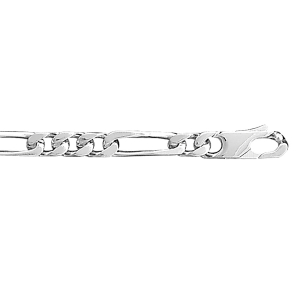 BRACELET 1+3 5MM 21CM ARGENT RHODIÉ