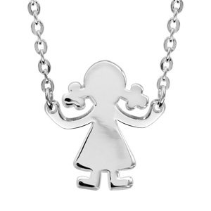 COLLIER ARGENT PASSIVE FILLE 40+4CM