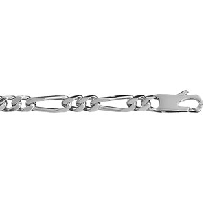 CHAINE  1+2 6MM 55CM ARGENT .