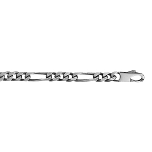 CHAINE 1+3 6MM 55CM VEIL ARGENT