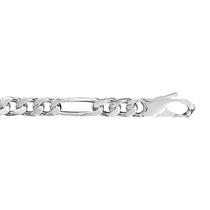 BRACELET 1+3 6MM 21CM ARGENT .