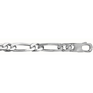COLLIER  1+1 7MM FL 50CM ARGENT