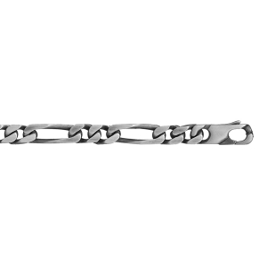 COLLIER 1+2 7MM 50CM VEIL ARGENT
