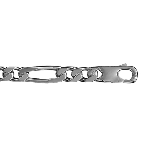 COLLIER 1+2 7MM 50CM VEIL ARGENT